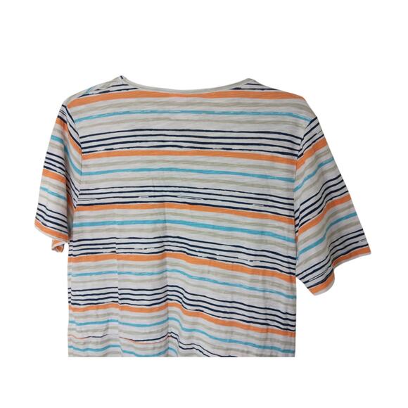 iCantoo Striped V-Neck T-Shirt Dress Women’s L Multicolor Lightweight Hem USA - Picture 13 of 15